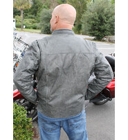 Unik Distressed Gray Vented Scooter Jacket w/Dual CC Pockets #M60463ZG