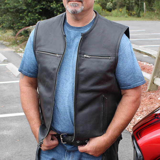 First MFG Men's 20oz Heavy Canvas Concealed Pocket Club Vest w/Easy Access  Pocket #VMC6370ZK
