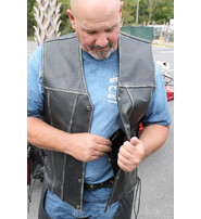 Unik Vintage Black Side Lace Concealed Pocket Straight Bottom Vest #VMA2611GK