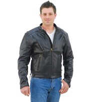 Vented Eagle Vented Leather Motorcycle Jacket #M305VZ