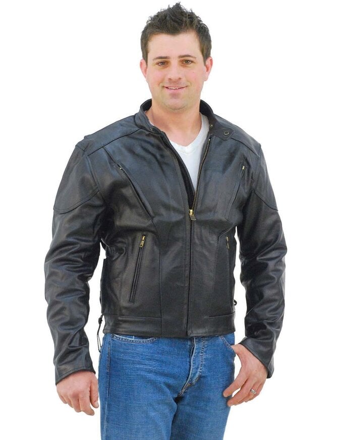 Vented Eagle Vented Leather Motorcycle Jacket #M305VZ - Jamin Leather®