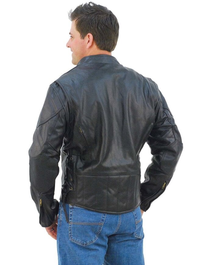 Vented Eagle Vented Leather Motorcycle Jacket #M305VZ