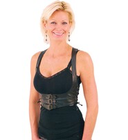 Jamin Leather® Buckle Up Leather Bustier - Bust Booster #VLH9021BK