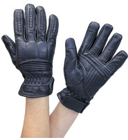 Unik Women's Black Leather Padded Riding Gloves w/Cell Phone Fingertips #G81690K