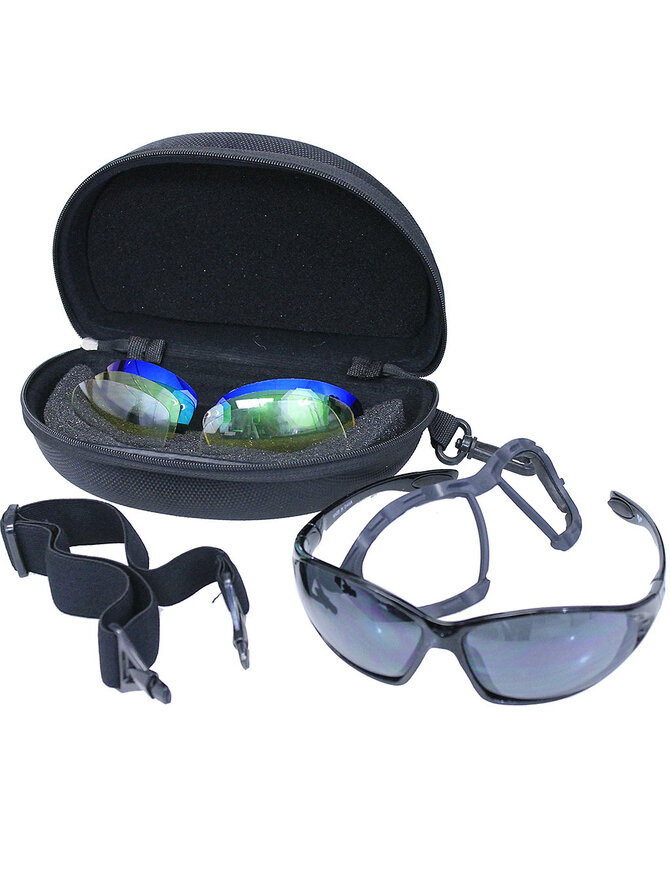 Biker Sunglass Kit Interchangable Lenses and Foam  #SG23980FSCK