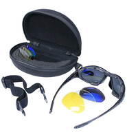 Biker Sunglass Kit Interchangable Lenses and Foam  #SG23980FSCK