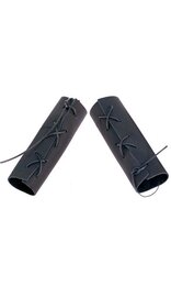 Jamin Leather® Throttle Leather Grip Covers (2 Pc) #GR90900SET