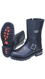 Unik Men's Zipper Engineer Leather Boots #BM10001ZDK