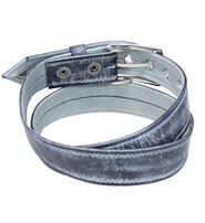Gray Vintage Rub Leather Belt #BTA2401GY
