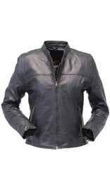 Jamin Leather® Classic Leather Cafe Racing Jacket for Women #L6557ZK (S-3X)