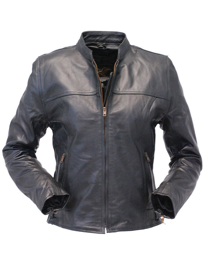 Jamin Leather® Classic Leather Cafe Racing Jacket for Women #L6557ZK