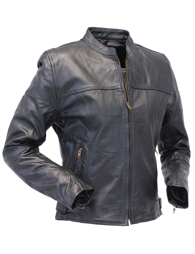 Jamin Leather® Classic Leather Cafe Racing Jacket for Women #L6557ZK