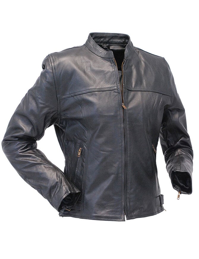 Jamin Leather® Classic Leather Cafe Racing Jacket for Women #L6557ZK