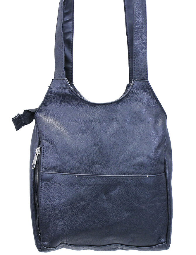 Black O-Ring Leather CCW Handbag #P97360GK