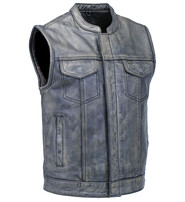 Unik Vintage Brown Men's Club Vest with Concealed Pockets #VMA66552GN