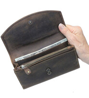 RFID Brown Oil Tanned Premium Leather Clutch Wallet #WL16340NID