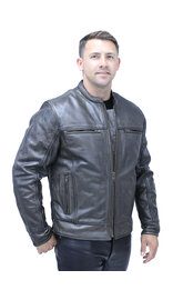 Unik Vintage Brown Men's Café Racer w/Vents & Concealed Pockets #MA69462VGN