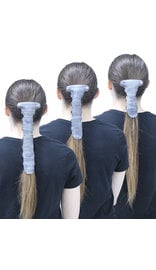 Jamin Leather® Antiqued Gray Leather Hair Tube with Barrette #AHW2400GY