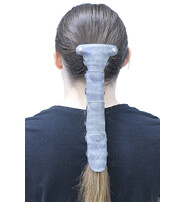 Jamin Leather® Antiqued Gray Leather Hair Tube with Barrette #AHW2400GY