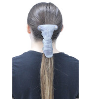 Jamin Leather® Antiqued Gray Leather Hair Tube with Barrette #AHW2400GY