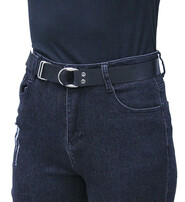 Jamin Leather® Soft Black Leather Double D-Ring Belt #BT127SDDK