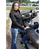 First MFG Women's Hot Weather Riding Jacket with Mesh & Armor #LC351ZVGAK