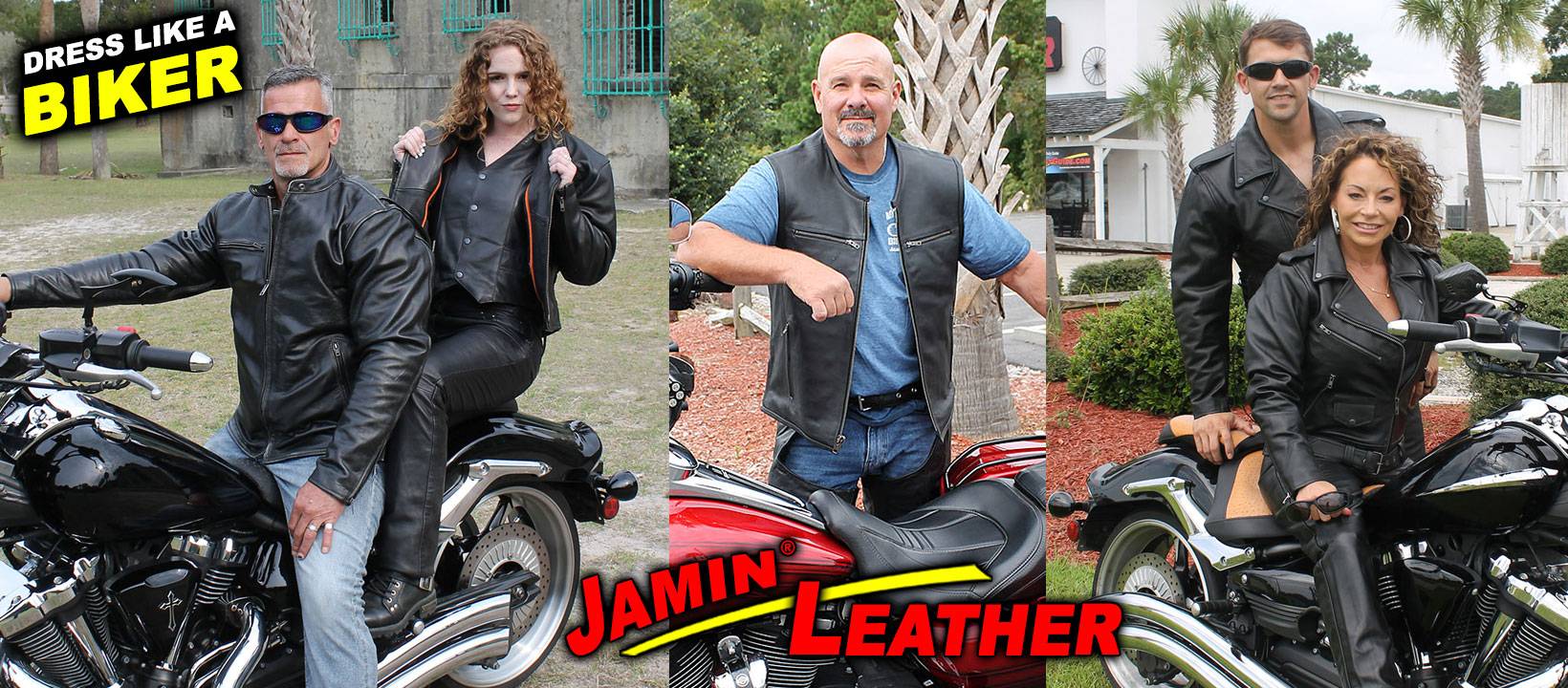 Jamin' Leather Denim Style Black Leather Jacket #M1411