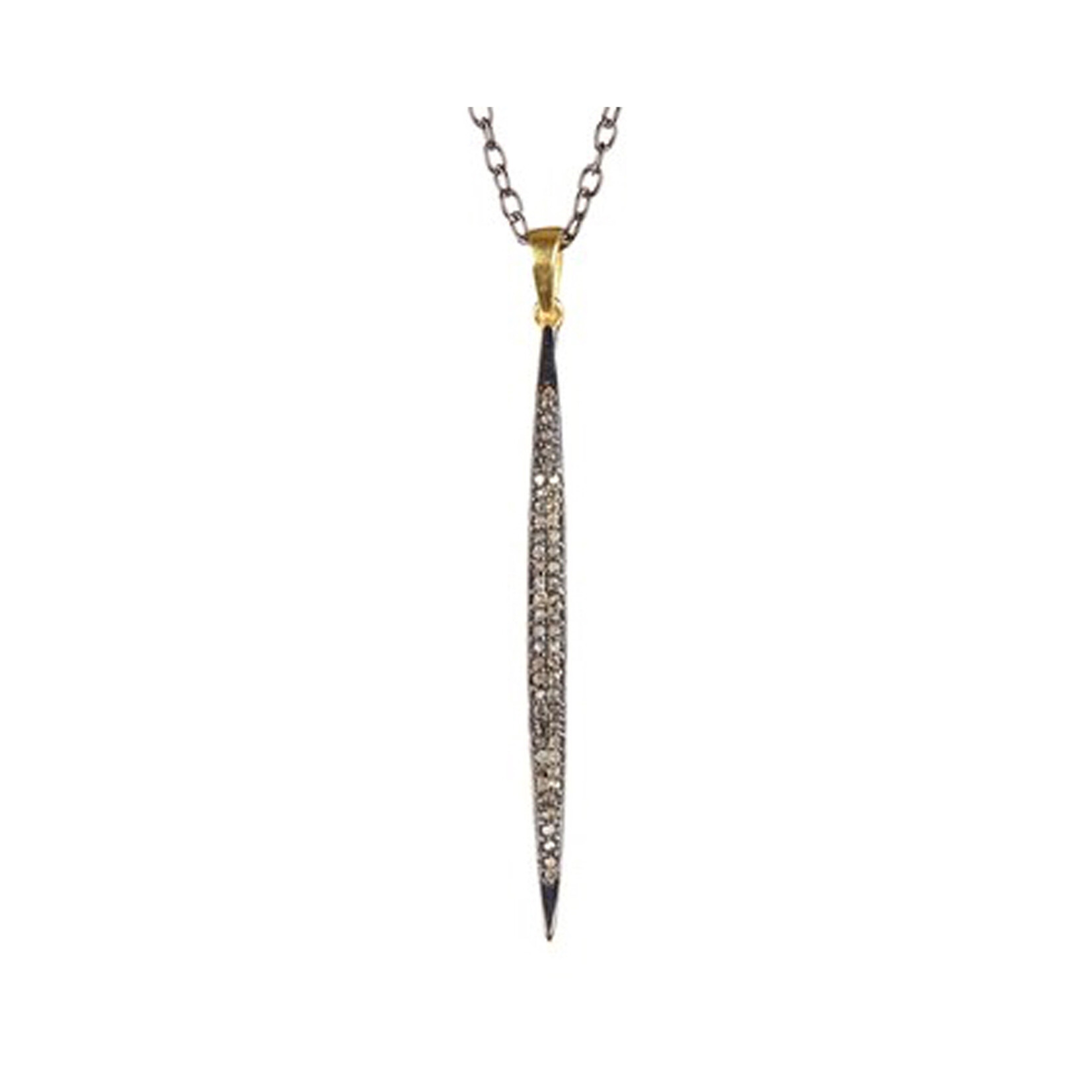 Mina Danielle Pave Diamond Stick on Sterling silver chain