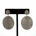 Mina Danielle Pave Diamond Oval Earrings