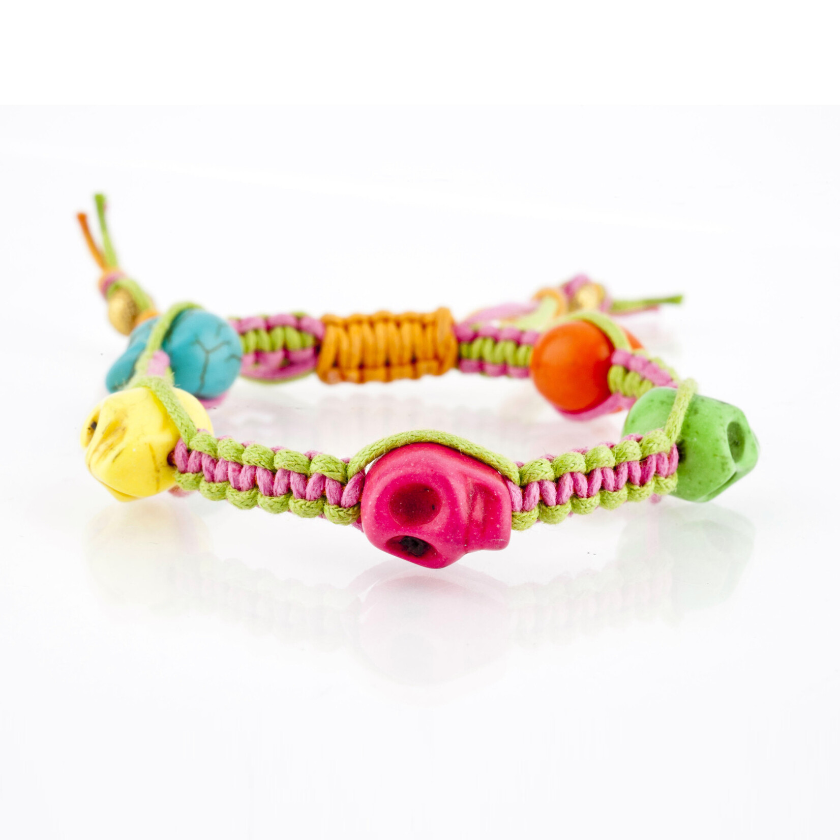 Mina Danielle Rainbow Macrame with Neon Skulls