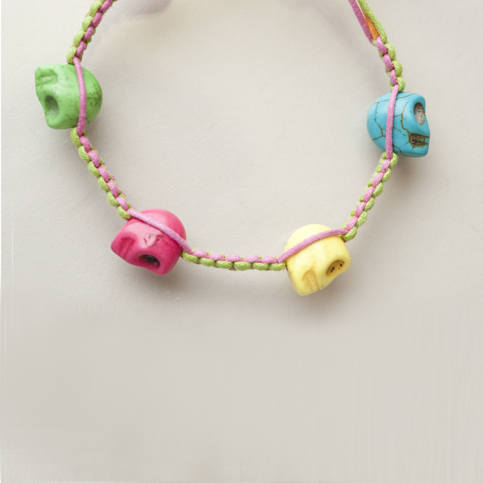 Mina Danielle Rainbow Macramé with Neon Skulls