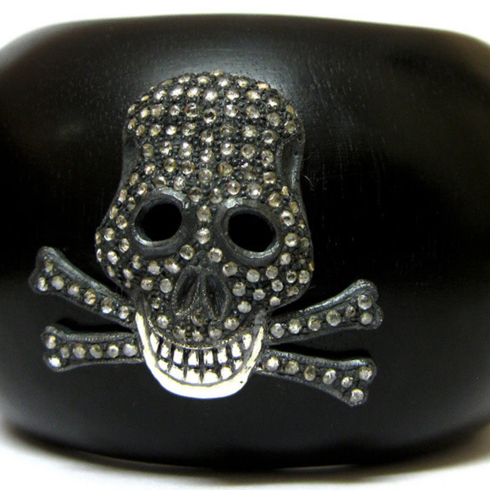 Mina Danielle Ebony and Diamond Skull Cuff