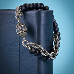 Mina Danielle Sapphire and Diamond Bracelet with Silver Chain