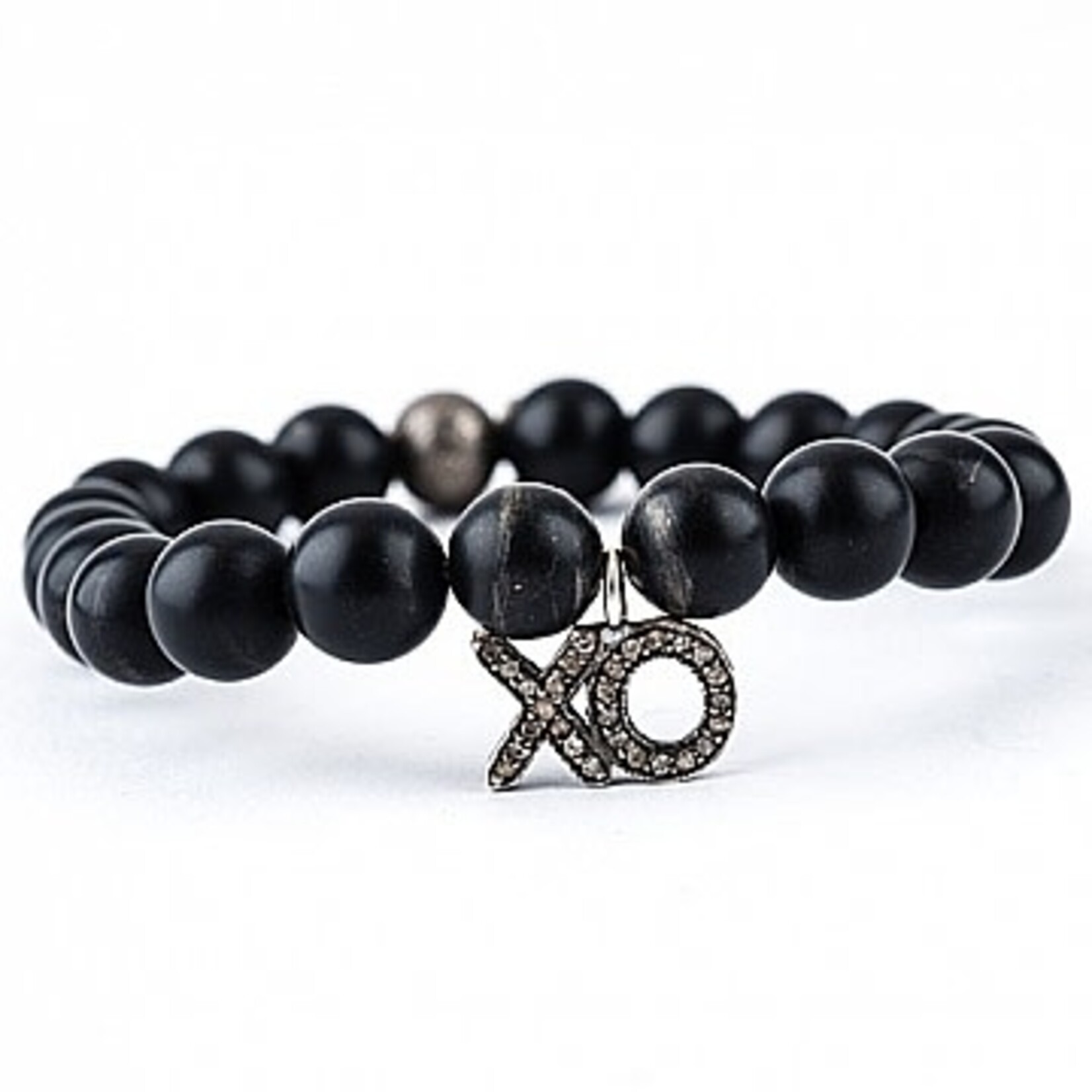 Mina Danielle Black Onyx with Diamond XO Charm