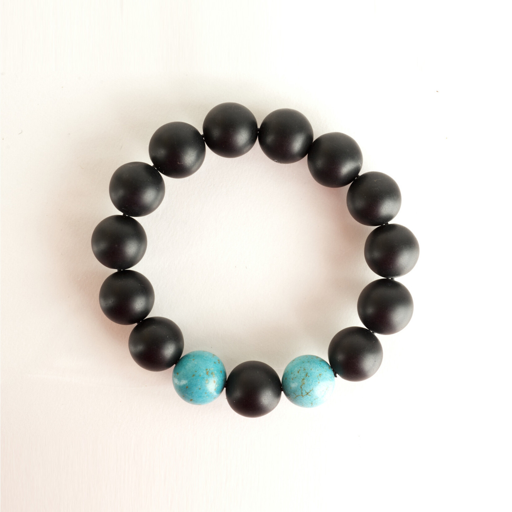 Mina Danielle Black Onyx with Turquoise Beads