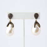 Mina Danielle Baroque Pearl & Diamond Earrings