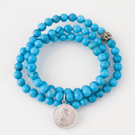 Mina Danielle Turquoise Wrap with Sterling Silver Penny Charm
