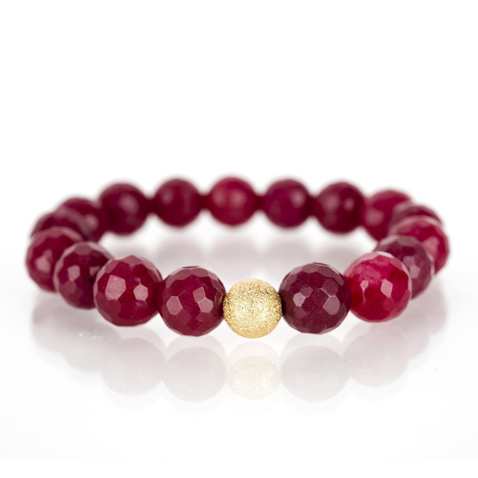 Mina Danielle Faceted Ruby with Gold Stardust