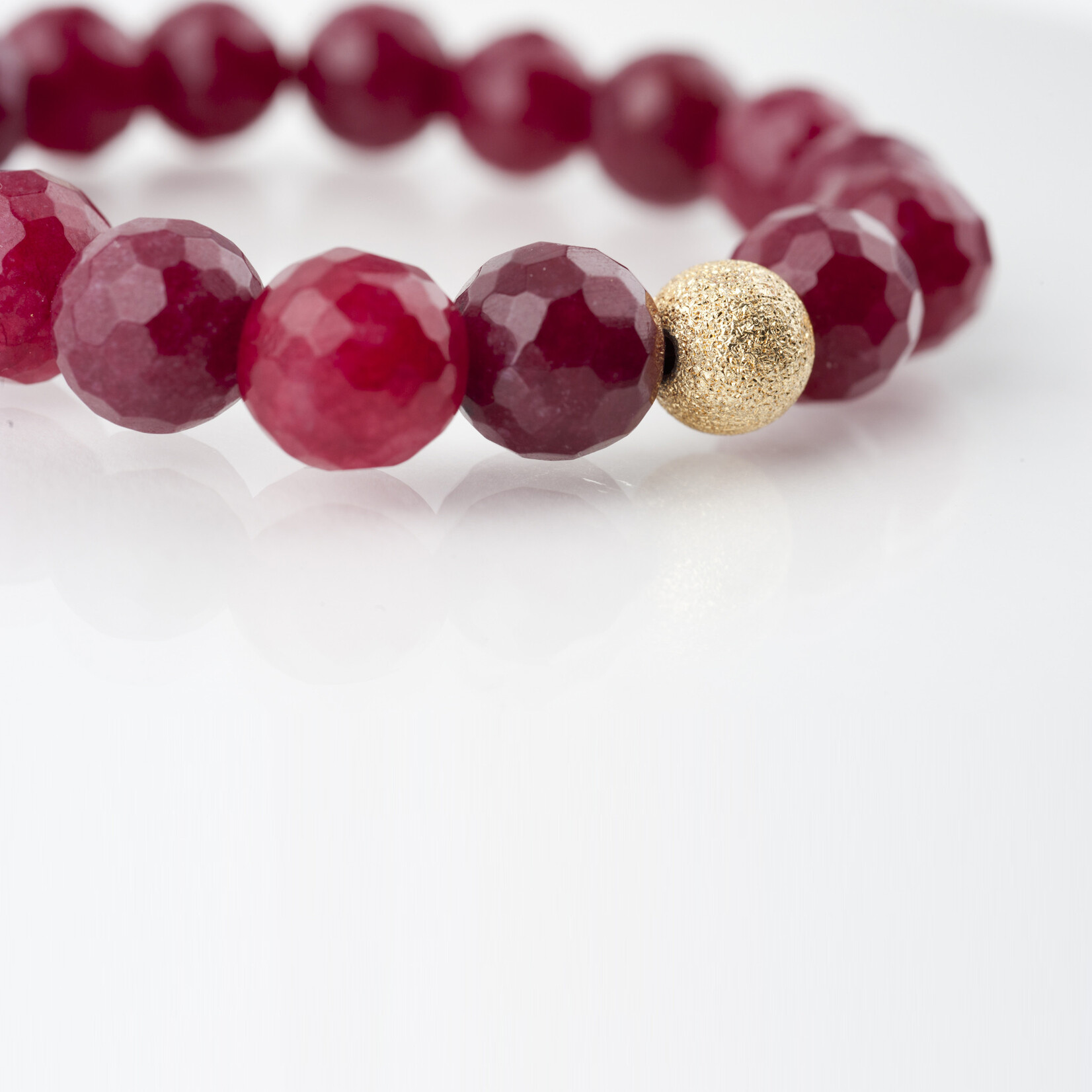 Mina Danielle Faceted Ruby with Gold Stardust