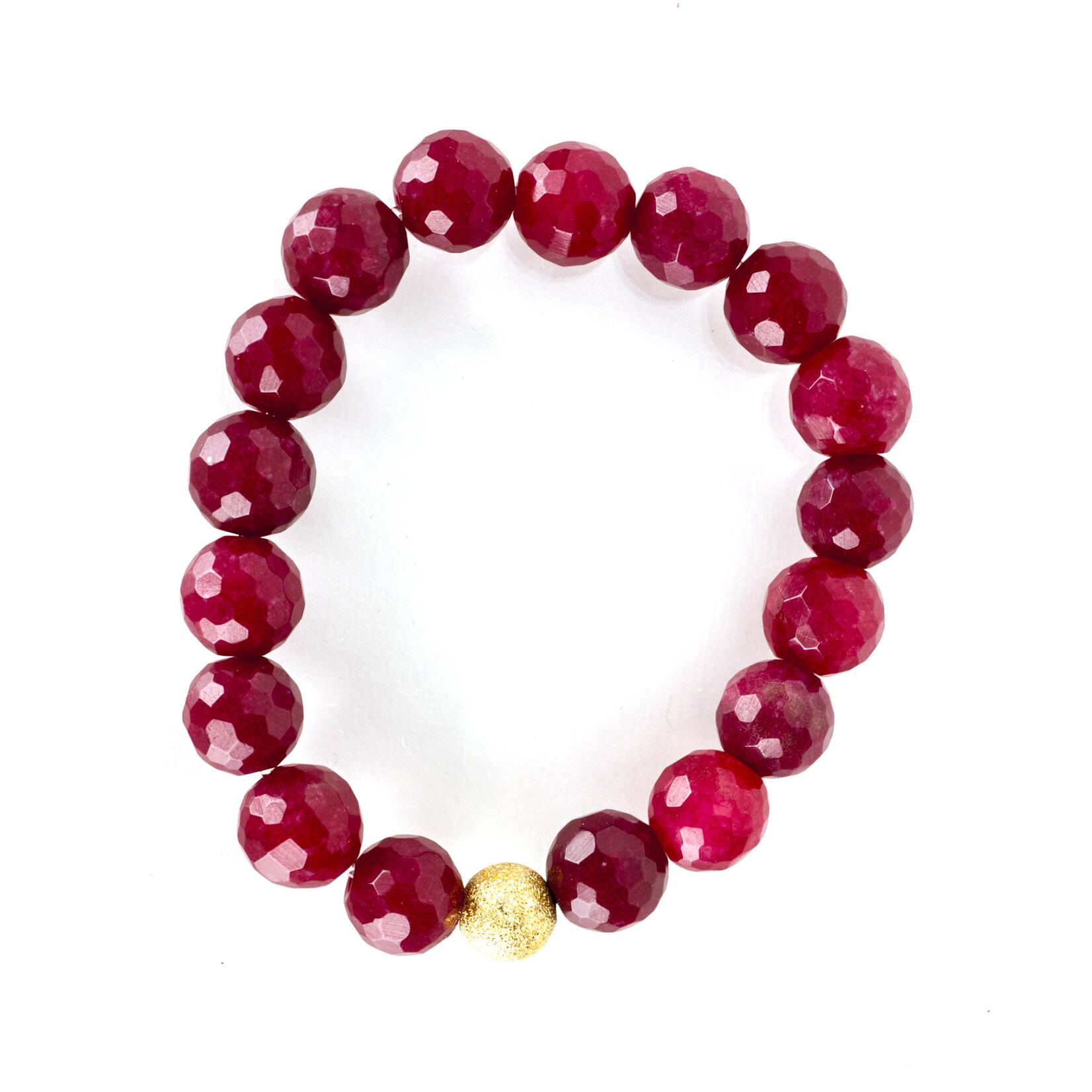 Mina Danielle Faceted Ruby with Gold Stardust