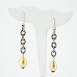 Mina Danielle Sterling Silver Link Chain with Hanging Yellow South Sea Pearls