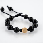 Mina Danielle Faceted Black Onyx with Gold Stardust