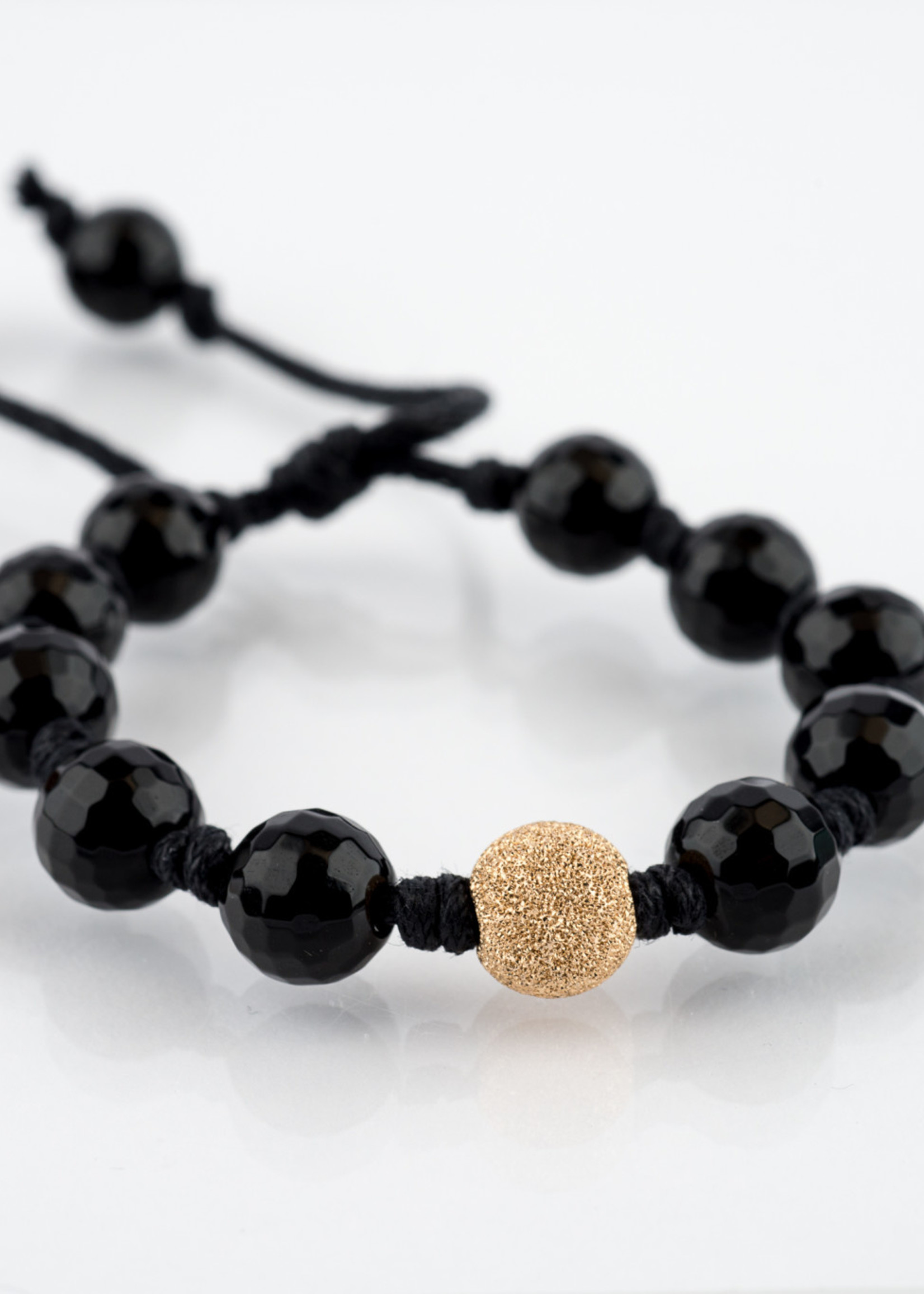 Mina Danielle Faceted Black Onyx with Gold Stardust