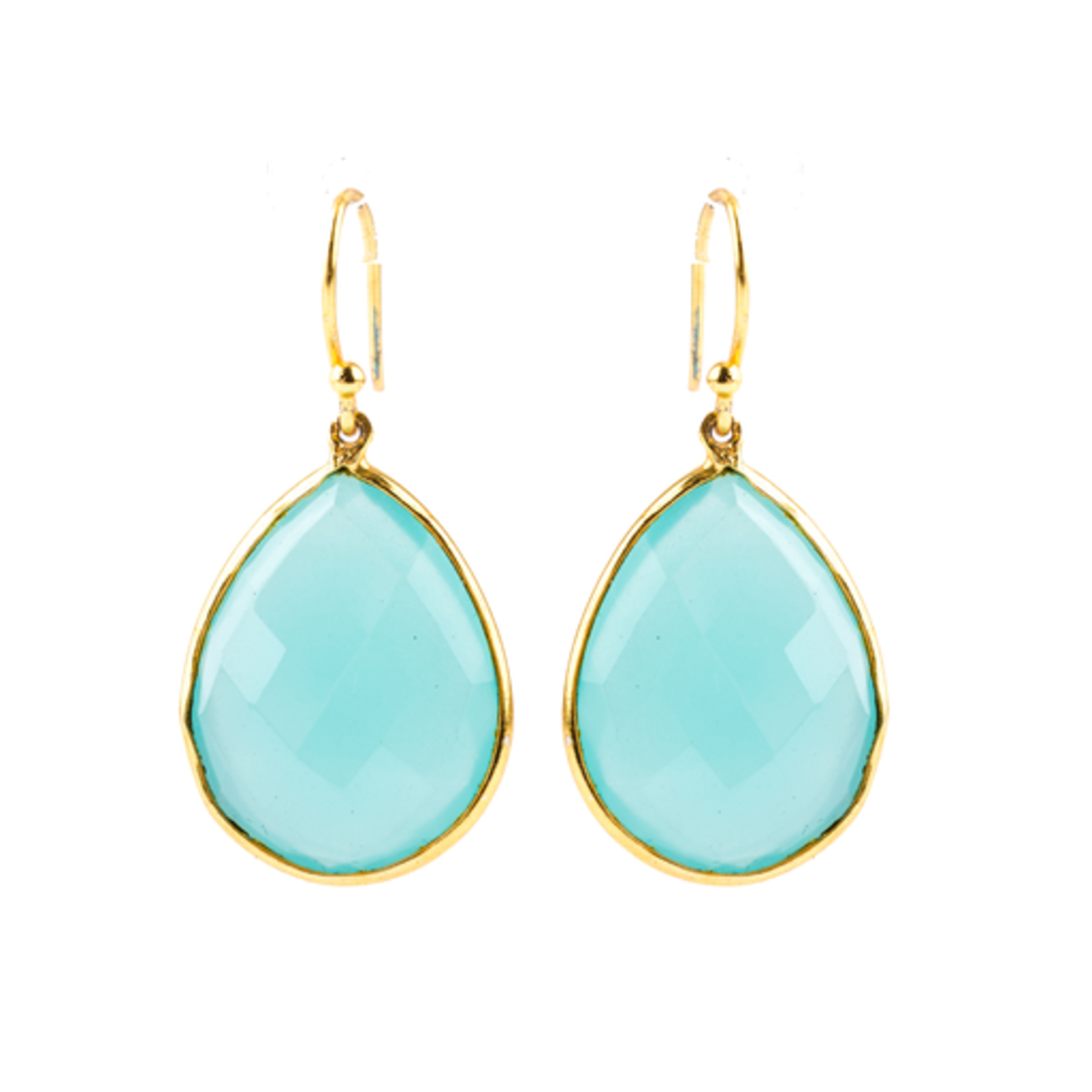 Mina Danielle Large Chalcedony Teardrop Earrings