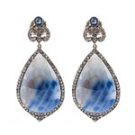 Mina Danielle Teardrop Sapphire and Diamond Earrings