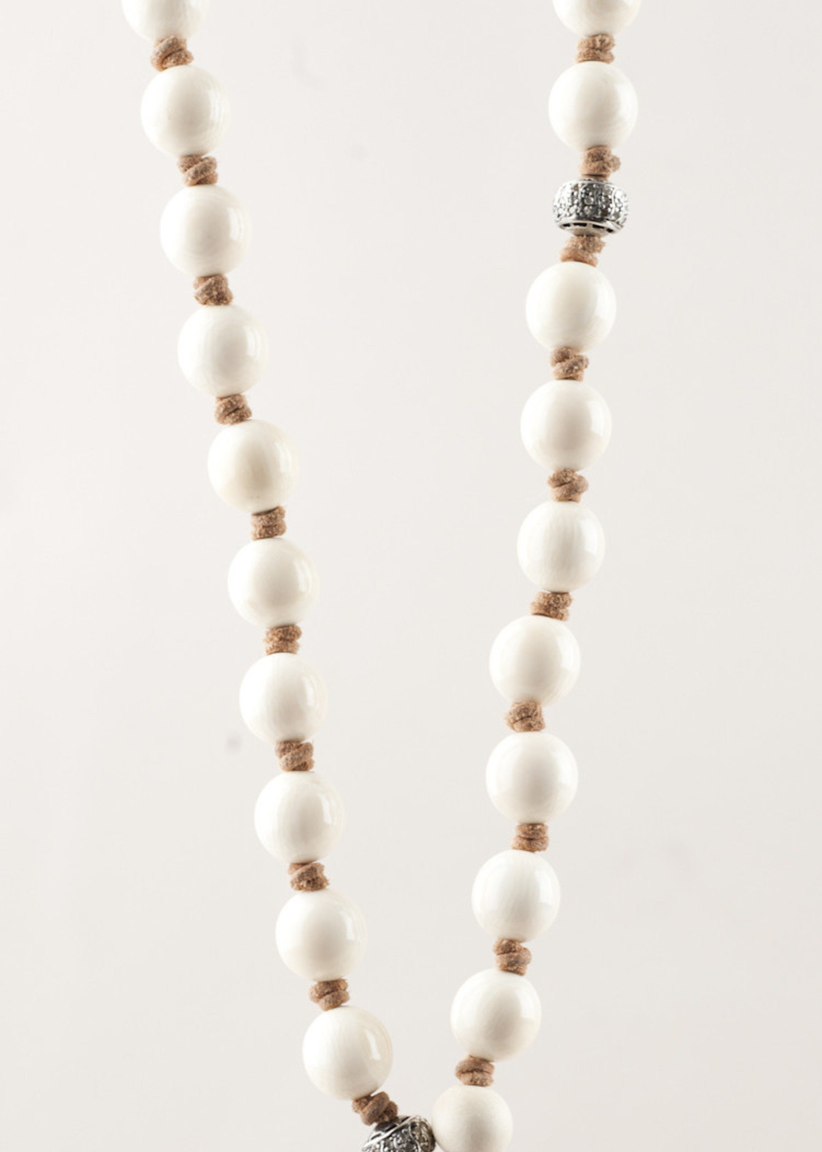 Mina Danielle Ivory Beads with Pave Diamond Starfish