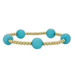 Mina Danielle Gold with Turquoise Beaded Stacking