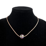 Mina Danielle Large Multi-Sapphire bead on Tan Leather Cord