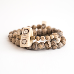 Mina Danielle Tan wrap Bracelet with Antler and Slice Diamonds