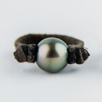 Mina Danielle Leather Ring with Tahitian Pearl